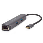 Nedis USB-C Dock 6-i-1 (HDMI/RJ45/2xUSB-C/2xUSB-A)