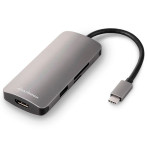 Sharkoon dokkingstasjon (USB-C/HDMI/SD/USB-A/3,5 mm)