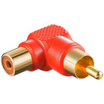 RCA adapter High Grade Vinklet - Guld (Rød)