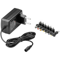 Universal strømforsyning 1500 mA (9-24V/7 Plugg)