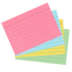 Herlitz Index Card Lined (A6) 4 farger - 200pk