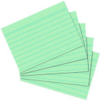 Herlitz Index Cards Ruled (A6) Grønn - 100pk