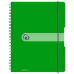 Herlitz firkantet notatbok med spiralrygg - A4 (80 ark) Grønn