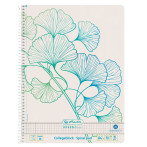 Herlitz Greenline Notebook Kvadrat med spiralrygg - A4 (70 ark) Ginkgo