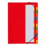 Pagna Premium dokumentmappe m/12 rom (rød)