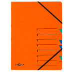 Pagna Easy Elastisk mappe m/7 rom + Indeks (A4) Oransje