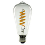 Segula LED Rustika Curved Spiral Ambient Bulb E27 - 6,2W (39W) Klar