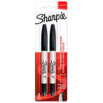 Sharpie Twin Tip Permanent Marker (2pk) Svart