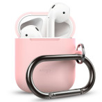 Elago silikonbeskyttelsesveske til Apple Airpods (m/karabinkrok) Rosa