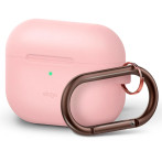 Elago silikonbeskyttelsesveske til Apple Airpod Pro med karabinkrok - Rosa