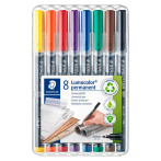 Staedtler 318 Lumocolor Permanent F Markers (8 farger)