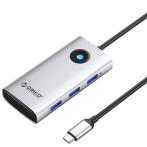 Orico 6-i-1 USB-C Hub (3xUSB-A/1xUSB-C/1xHDMI) Sølv