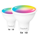Laxihub LAGU10S Smart LED-pære m/RGB GU10 - 4,5W (WiFi/Bluetooth/Tuya) 2pk