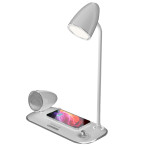 Tellur Nostalgia Qi-lader m/Bluetooth-høyttaler/lampe (15W) Hvit