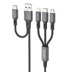Budi 6-i-1 USB-A/USB-C multikabel 2,4A - 1,2m (USB-A/Lightning/USB-C/MicroUSB)
