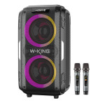 W-King T9 Pro Bluetooth-høyttaler m/2x mikrofon + RGB (120W) Sort