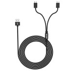 SiGN Duo Ladekabel for PS5 1,5m (USB-A/2xUSB-C) Svart