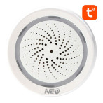 NEO NAS-AB02WT Smart WiFi-sirene med temperatur- og fuktighetssensor (TUYA)