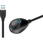USB 3.0 forlenger kabel med magnet - 1,5m
