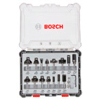 Bosch Fresejernsett (6mm aksel) 15 deler
