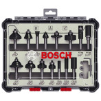 Bosch Fresejernsett (8mm aksel) 15 deler