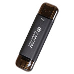 Transcend Portable SSD Key 256GB (USB-C/USB-A) Svart