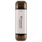 Transcend Portable SSD Key 1TB (USB-C/USB-A) Sølv
