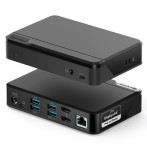 Alogic USB-C dokkingstasjon med dobbel skjerm (HDMI/USB-A/RJ45)
